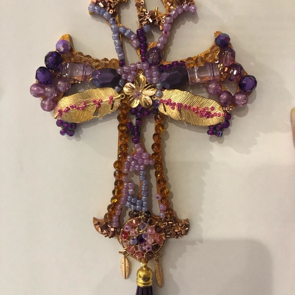 Hand made decorative vintage cross - Picture 6 of 8